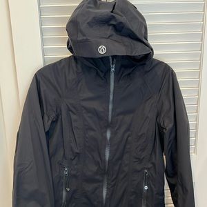Lululemon black waterproof raincoat size 2